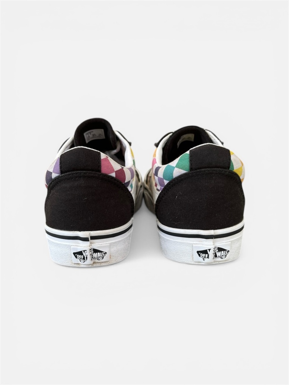 Vans Multicolor Checkerboard Low-Top Sneakers with Black Panels - Picture 7 of 9